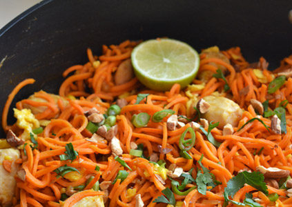 Sweet Potato Chicken Pad Thai