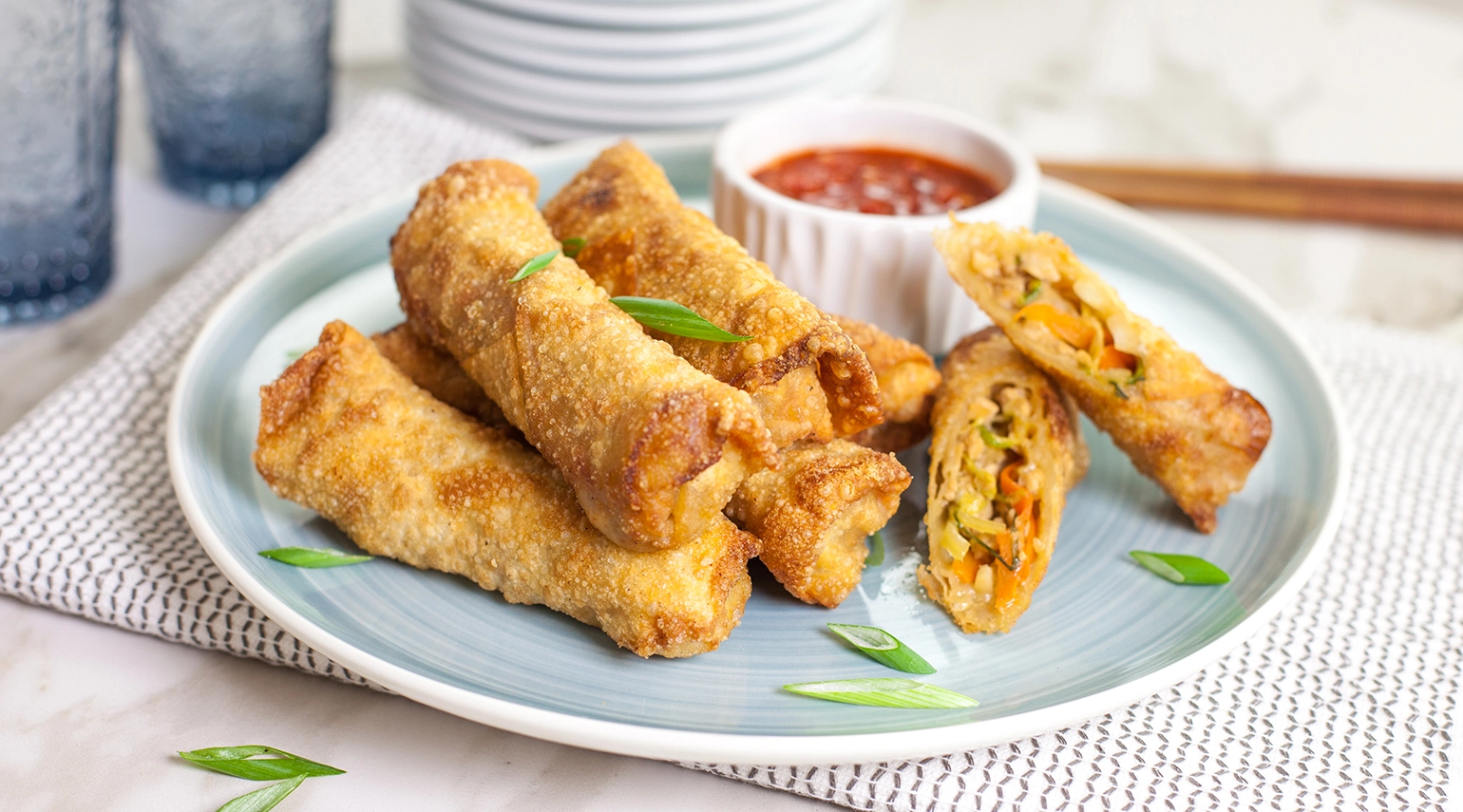 Chinese Chicken Teriyaki & Bok Choy Egg Rolls 