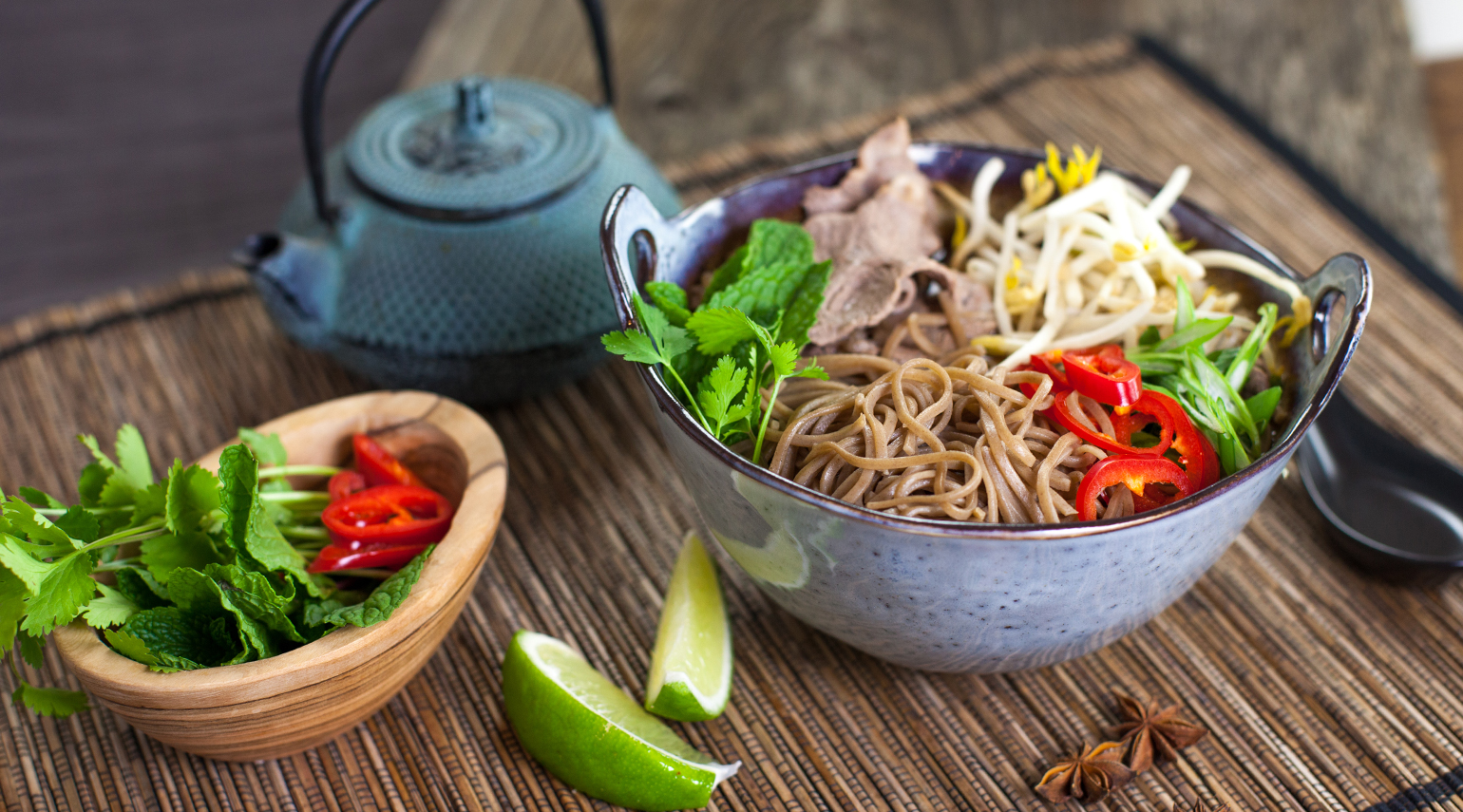 Vietnamese Pho Soba Noodle Bowl