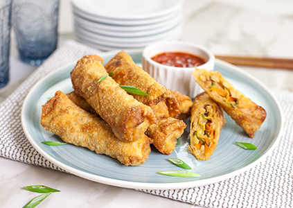 Chinese Chicken Teriyaki & Bok Choy Egg Rolls