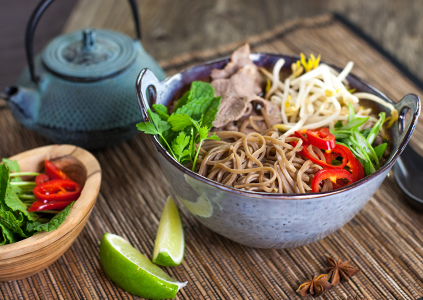 Vietnamese Pho Soba Noodle Bowl